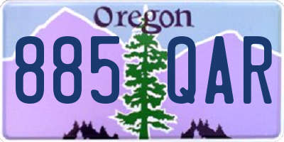 OR license plate 885QAR