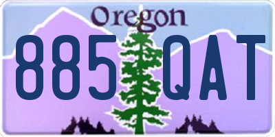 OR license plate 885QAT