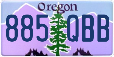 OR license plate 885QBB