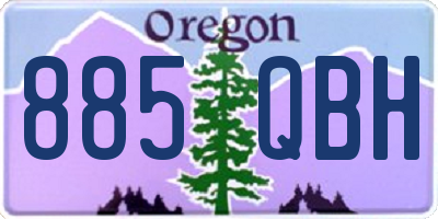 OR license plate 885QBH