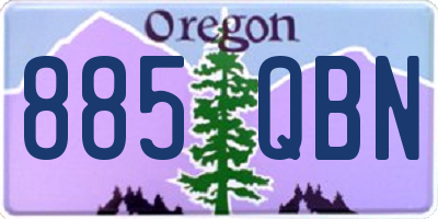 OR license plate 885QBN