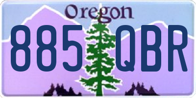 OR license plate 885QBR