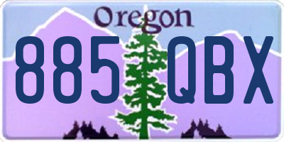 OR license plate 885QBX