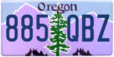 OR license plate 885QBZ
