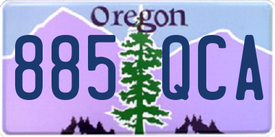 OR license plate 885QCA