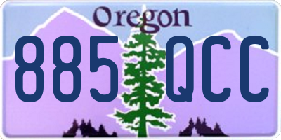 OR license plate 885QCC