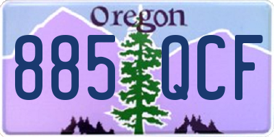 OR license plate 885QCF