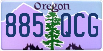 OR license plate 885QCG