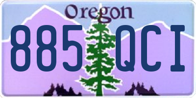 OR license plate 885QCI