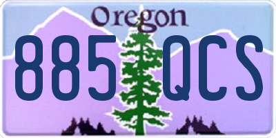 OR license plate 885QCS