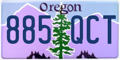 OR license plate 885QCT