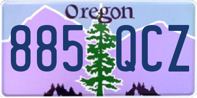 OR license plate 885QCZ