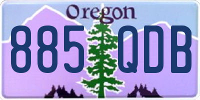 OR license plate 885QDB
