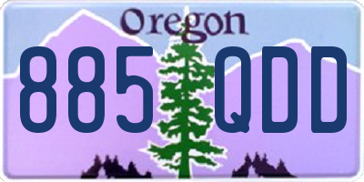 OR license plate 885QDD
