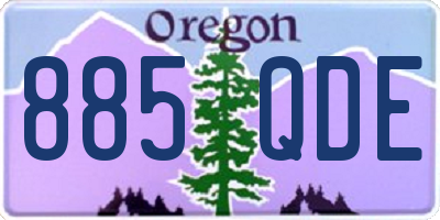 OR license plate 885QDE