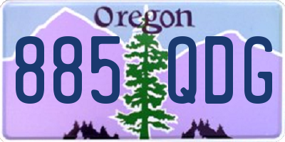 OR license plate 885QDG
