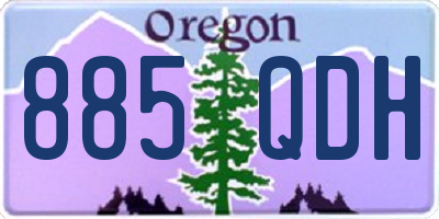 OR license plate 885QDH