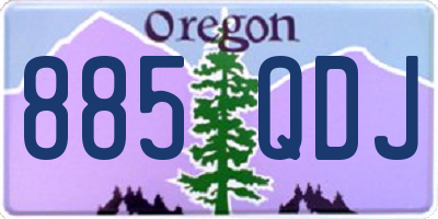 OR license plate 885QDJ
