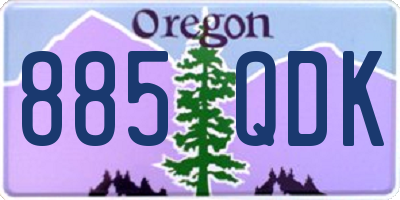 OR license plate 885QDK