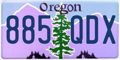 OR license plate 885QDX