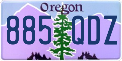 OR license plate 885QDZ
