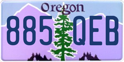 OR license plate 885QEB