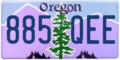 OR license plate 885QEE