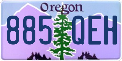 OR license plate 885QEH