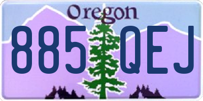 OR license plate 885QEJ