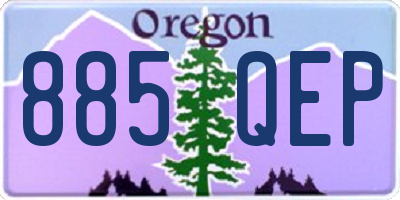 OR license plate 885QEP