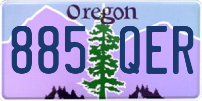 OR license plate 885QER