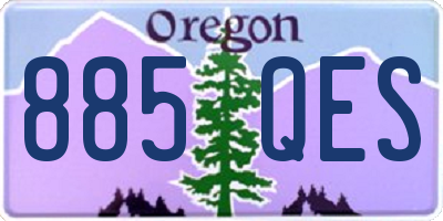 OR license plate 885QES