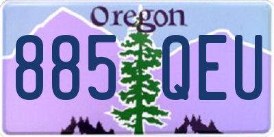 OR license plate 885QEU