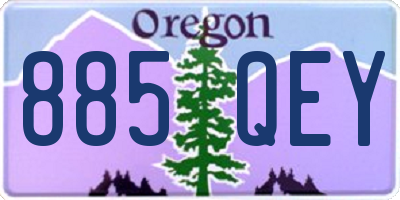 OR license plate 885QEY
