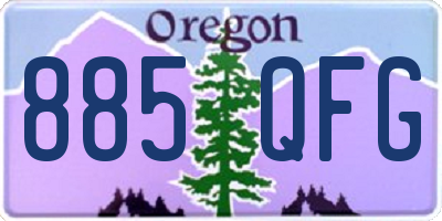OR license plate 885QFG
