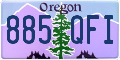 OR license plate 885QFI