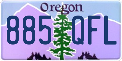 OR license plate 885QFL