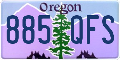 OR license plate 885QFS