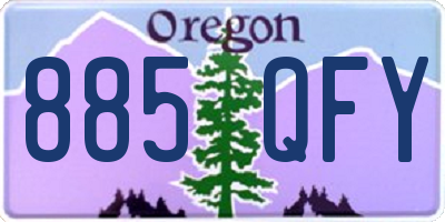 OR license plate 885QFY
