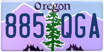 OR license plate 885QGA