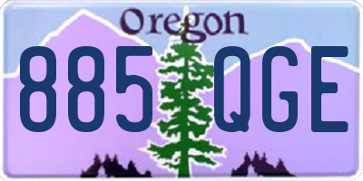 OR license plate 885QGE