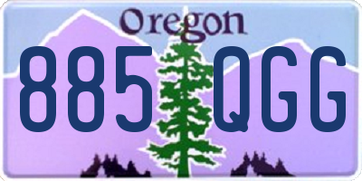 OR license plate 885QGG