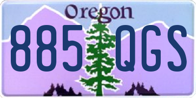 OR license plate 885QGS