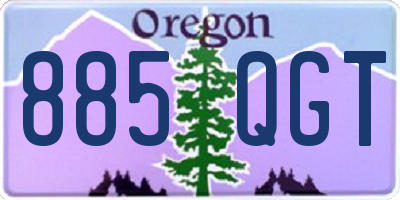 OR license plate 885QGT