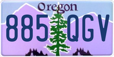 OR license plate 885QGV