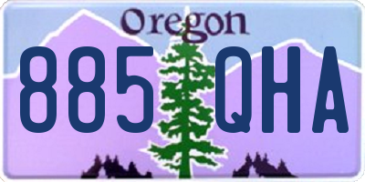 OR license plate 885QHA