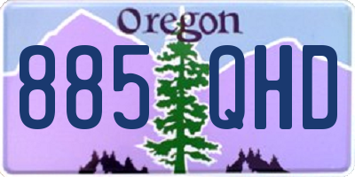OR license plate 885QHD