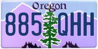 OR license plate 885QHH
