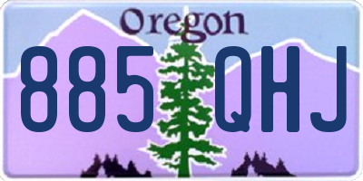 OR license plate 885QHJ