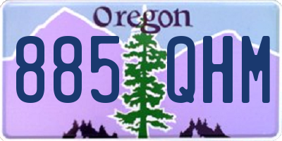 OR license plate 885QHM
